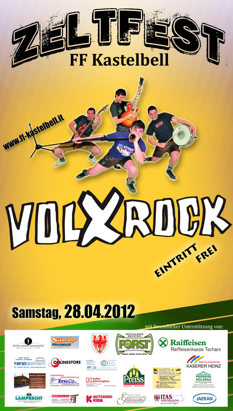 Plakat Zeltfest Kastelbell 2012